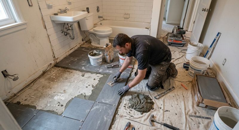 Bathroom Floor Replacement in Houston, TX