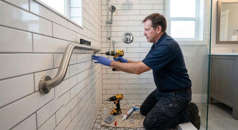 Shower Grab Bar Installation in Kansas City, KS